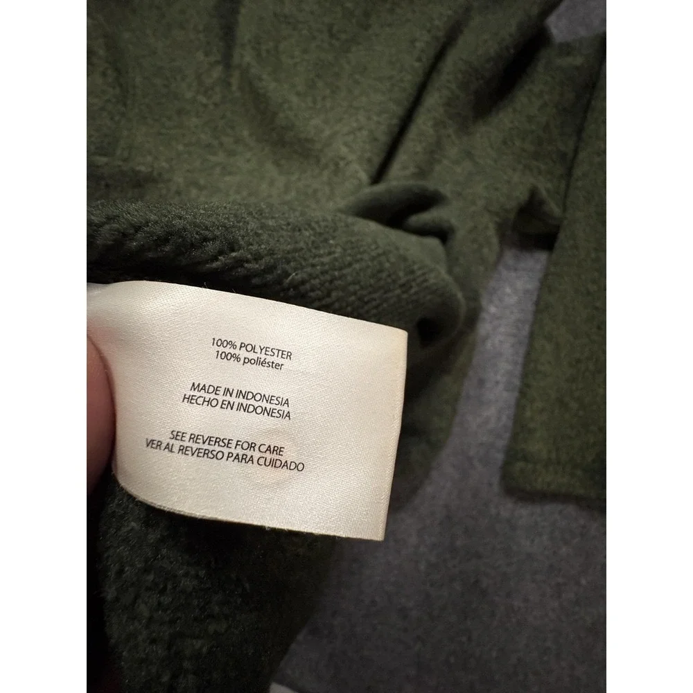 Woolrich Sweater Mens XL Green Fleece Quarter Zip Mock Neck Pullover‎ Zip Pocket